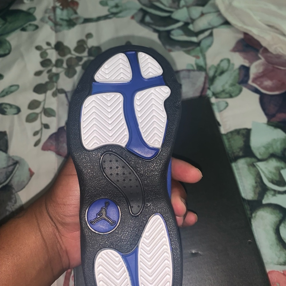 BRAND NEW TODDLERS AIR JORDAN RETRO 13 BLACK/UNIVERSITY BLUE - Picture 2 of 3